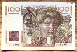 100 Francs Frankreich 1952!!! Selten!!! Top Zustand!!!