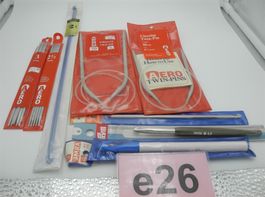5 Stricknadeln + 3 Häckel, Nr. e26