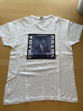 T-shirt "Mr. President Obama" Vintage Blanc 