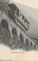 Terriet Glion VD Bahn Funiculaire Foto Nr. 2343 ca. 1920