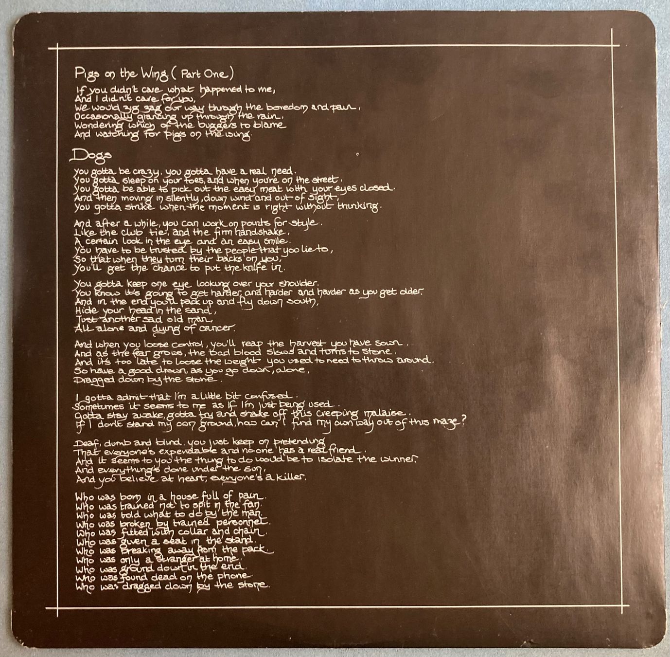 Schallplatten: PINK FLOYD - ANIMALS – Gebraucht aus Poliez-Pittet von Newtown-Records 2