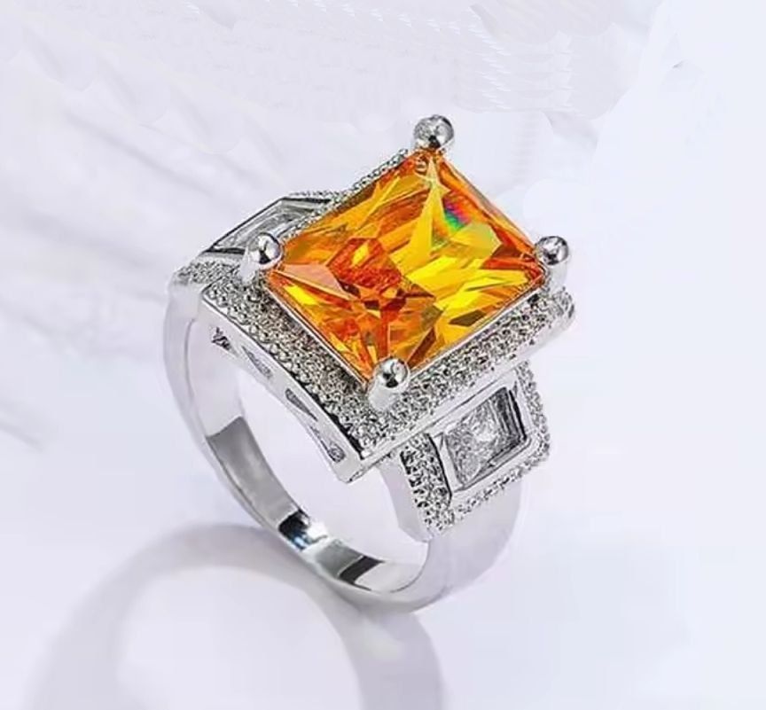 Anelli: Schicker Ring mit Gelb Zirkonia, Gr.10 – Nuovo (secondo la descrizione) da Grenchen venduto da dar_6d52 1