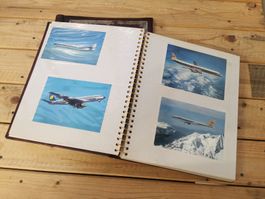 Postkarten Foto Flugzeuge Swissair Luftwaffe