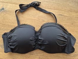 S.Oliver Bikini-Top neu, schwarz, Grösse 38E