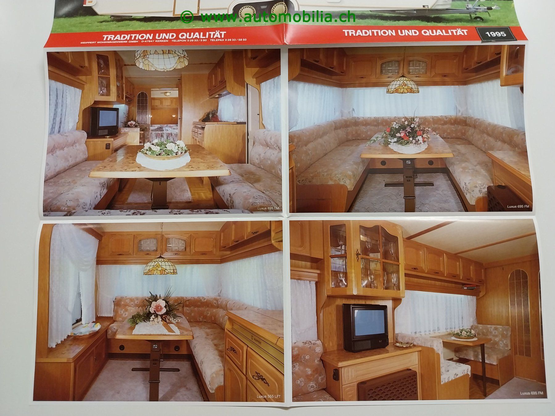 Documents: Weippert Wohnwagen Modellprogramm 1995 Prospekt deutsch – D'occasion à Weingarten-Kalth par Bettelbruenneli 2