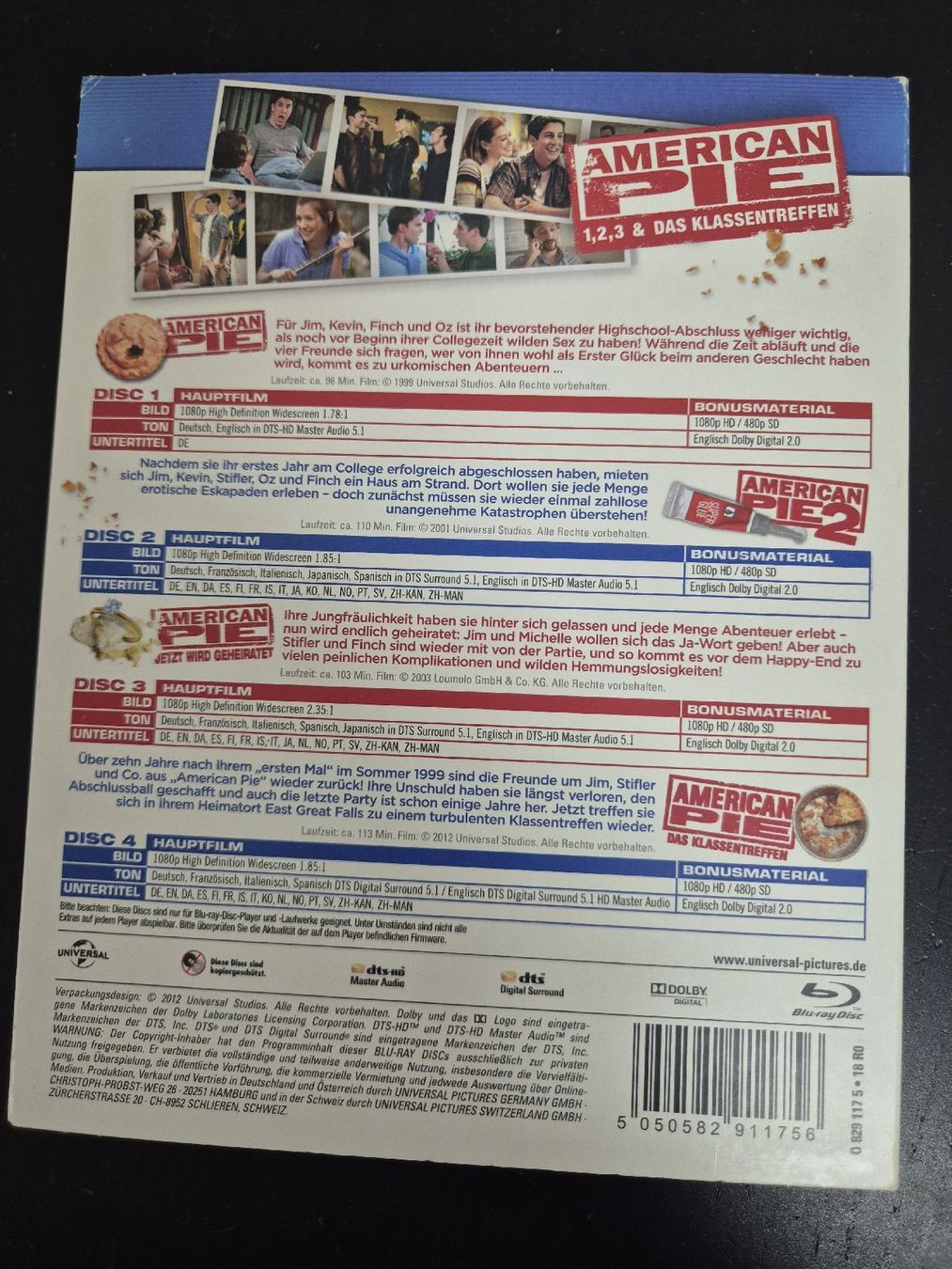 Alle DVDs: American Pie 1,2,3 & Class Reunion – Gebraucht aus Wald ZH von _Hotarubi_ 1