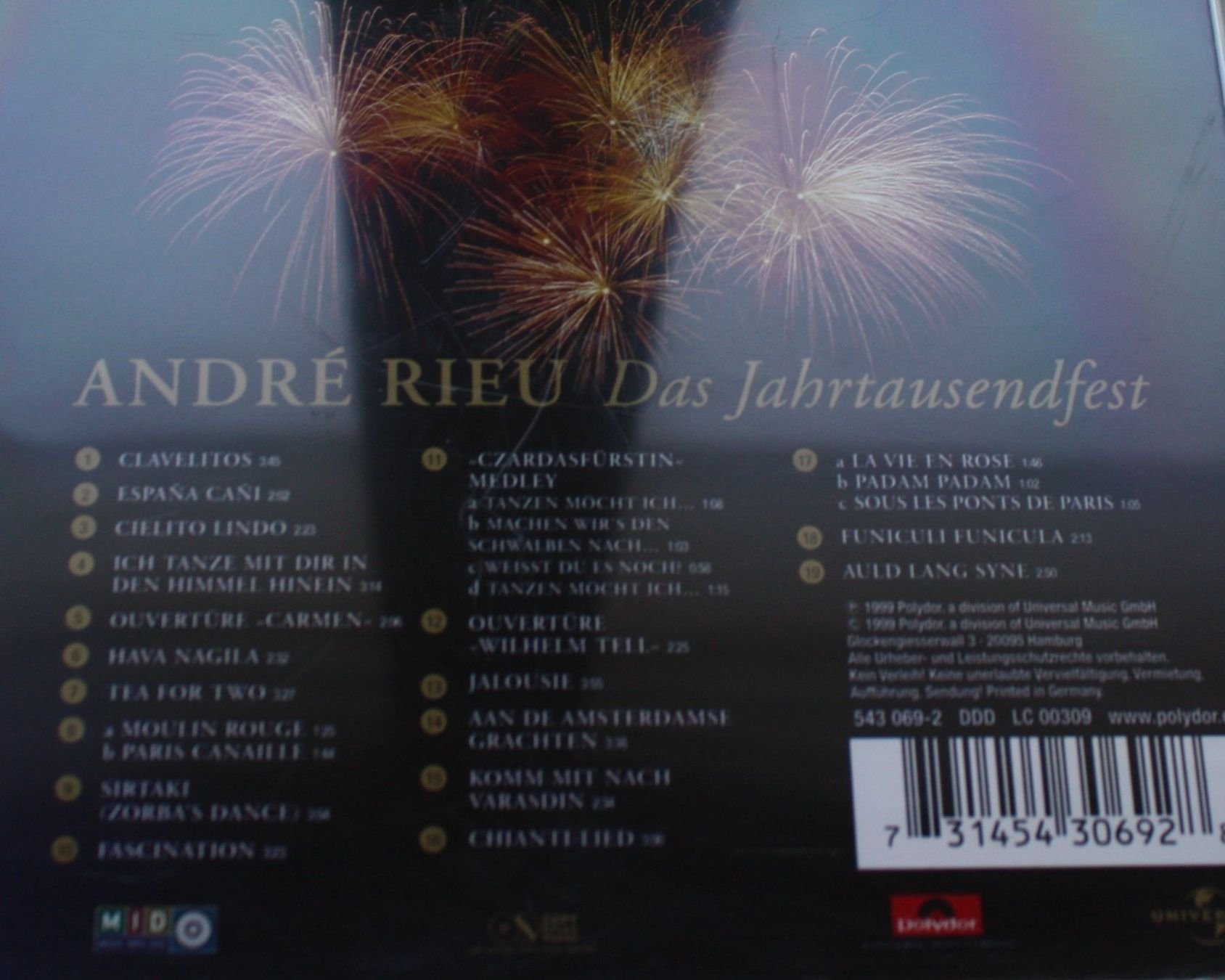 CD: André Rieu - Das Jahrtausendfest - CD – Usato da Wettingen venduto da Licht08 1