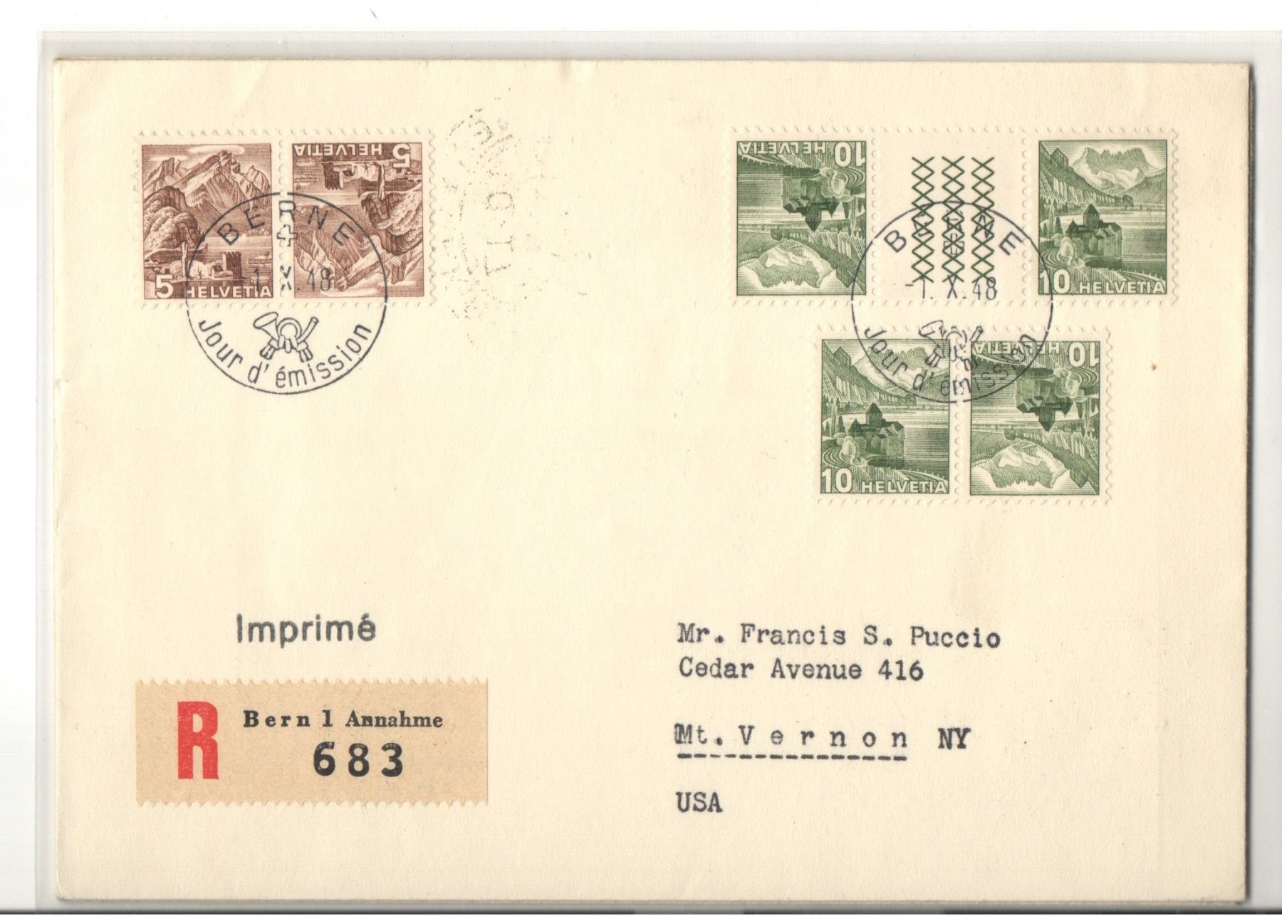 Alle Briefmarken: FDC – Gebraucht aus Echichens von Topfila 1