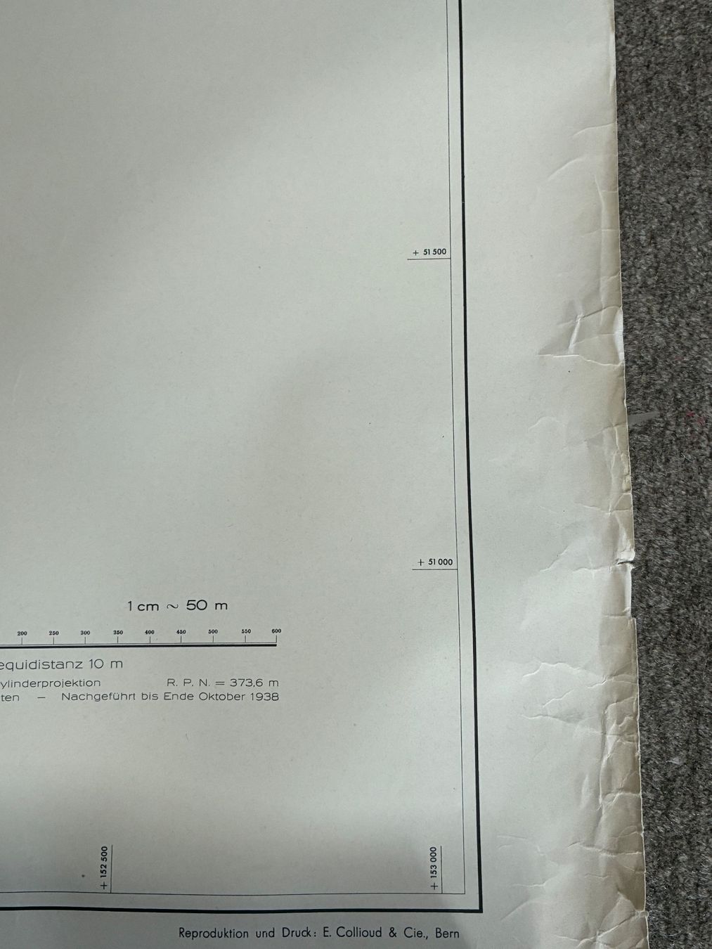 Cartine & Atlanti: Übersichtsplan Speicher AR, 1938, plano, gerollt, – Usato da Urtenen-Schönbühl venduto da Kira1291 2