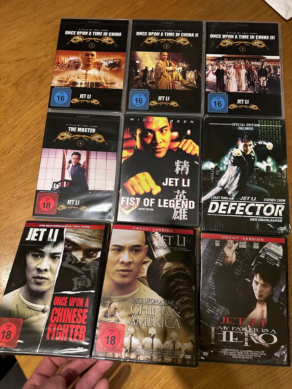 Tutti i DVDs: Jet Li Sammlung 24 DVD Bluray Shaolin China – Usato da Benken ZH venduto da Audi-erich 1
