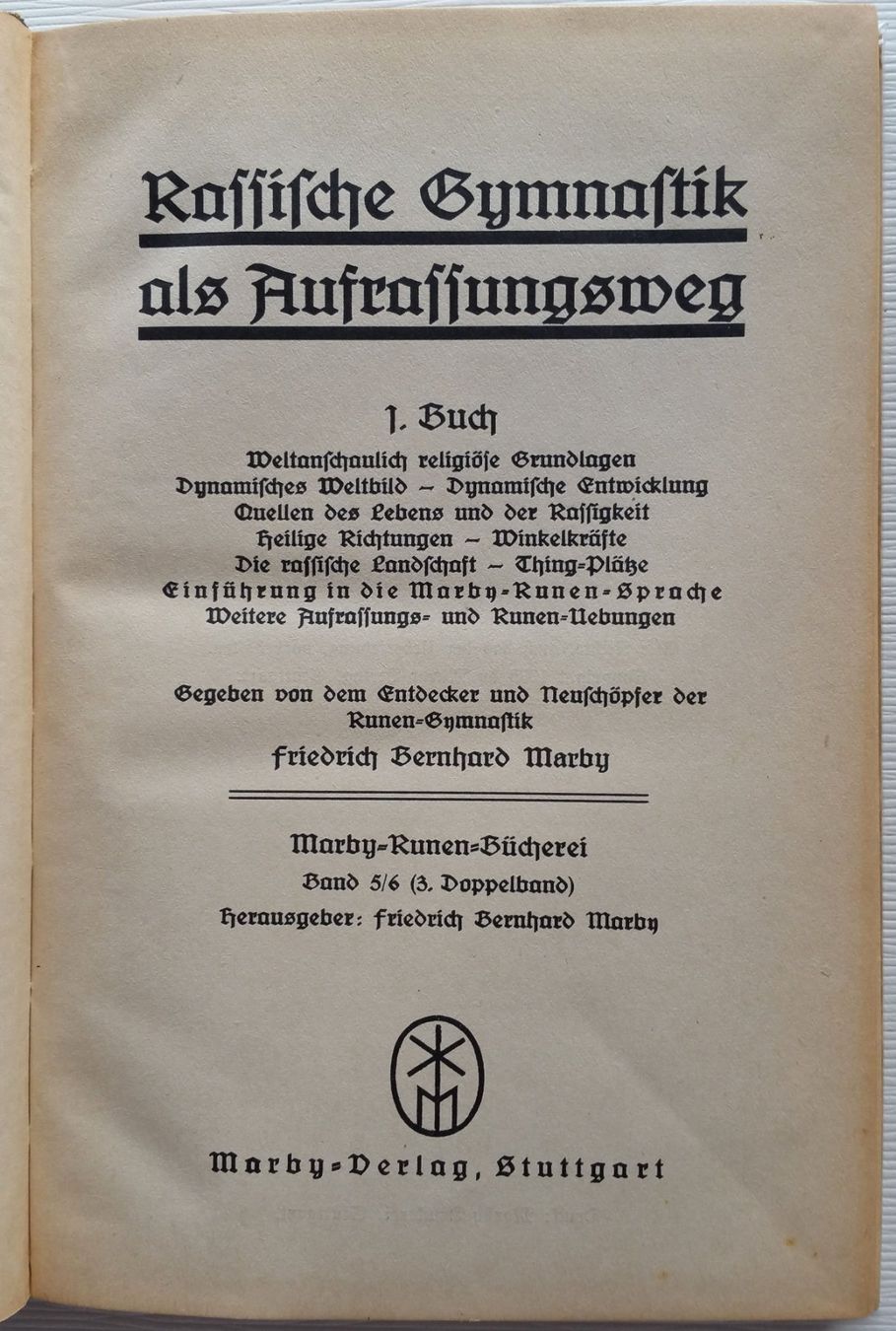 Libri: Marby-Runen-Bücherei, 4 Bände, 1932-1935 – Usato da Oberriet SG venduto da ganesh435 6