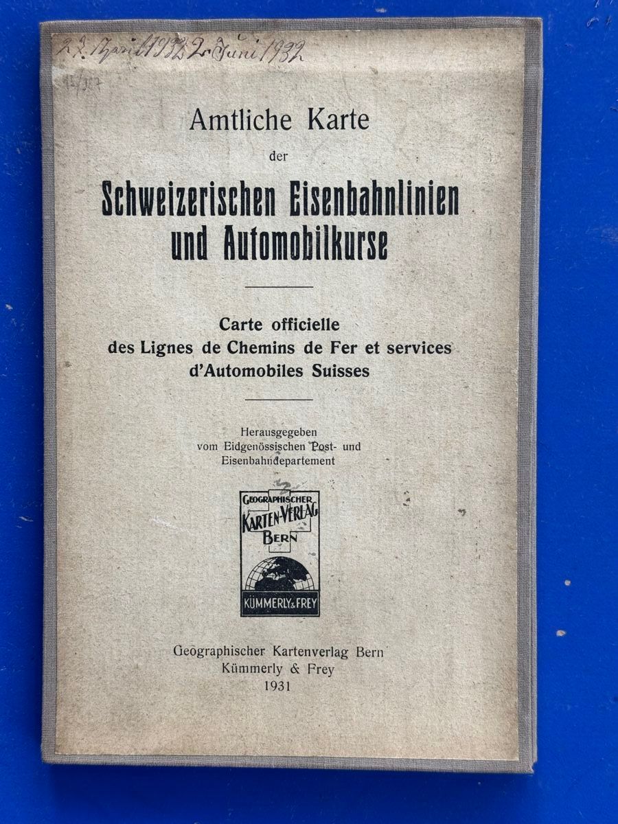Libri: Amtl. Eisenbahnkarte Schweizerischen Eisenbahnlinien 1931 – Usato da Adliswil venduto da buch_und_kunst