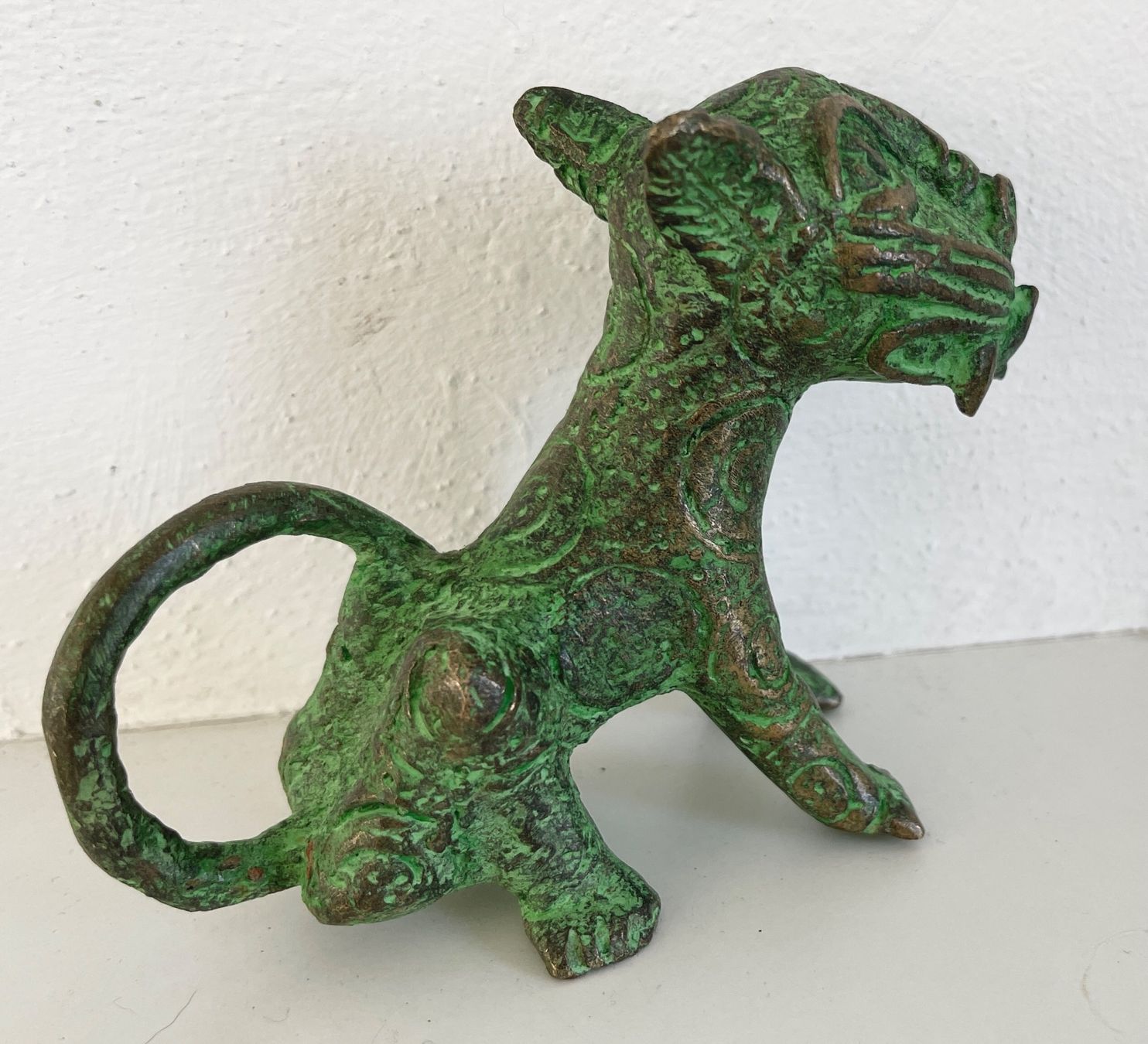Sculture & Statue: feiner alter Leopard Bronze Benin Höhe 9,5 cm – Usato da Rüthi (Rheintal) venduto da Kunsthaus777 8