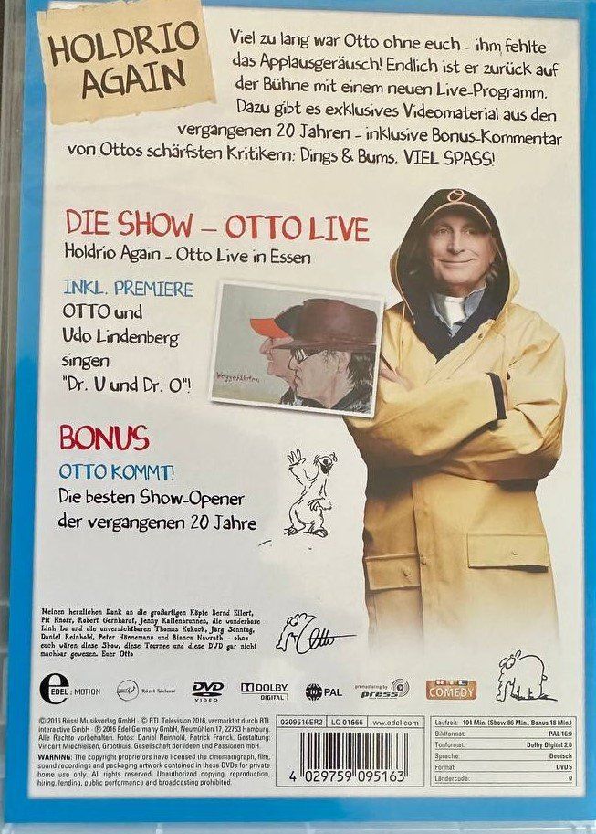 Tutti i DVDs: Otto 3 mal Otto & Plüsch Ottifant – Usato da Beringen venduto da Mantafisch1 6