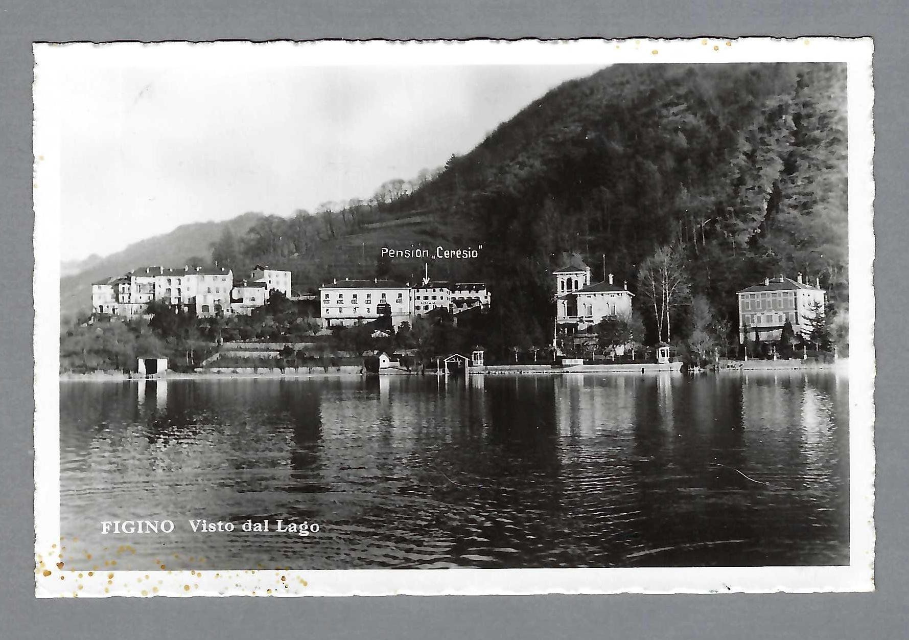 Cartoline postali: 1945, FIGINO, PENSION CERESIO – Usato da Pura venduto da ulisse1957