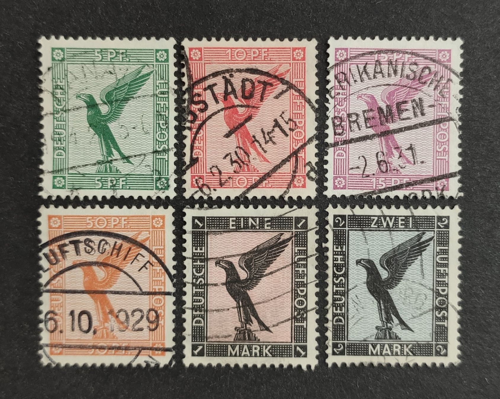 Tutti i francobolli: Deutsche Luftpost 1926-27, LoT gestempelt – Usato da Wil SG venduto da Zazal
