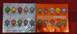 2 books: ten little robots / ten little monkeys