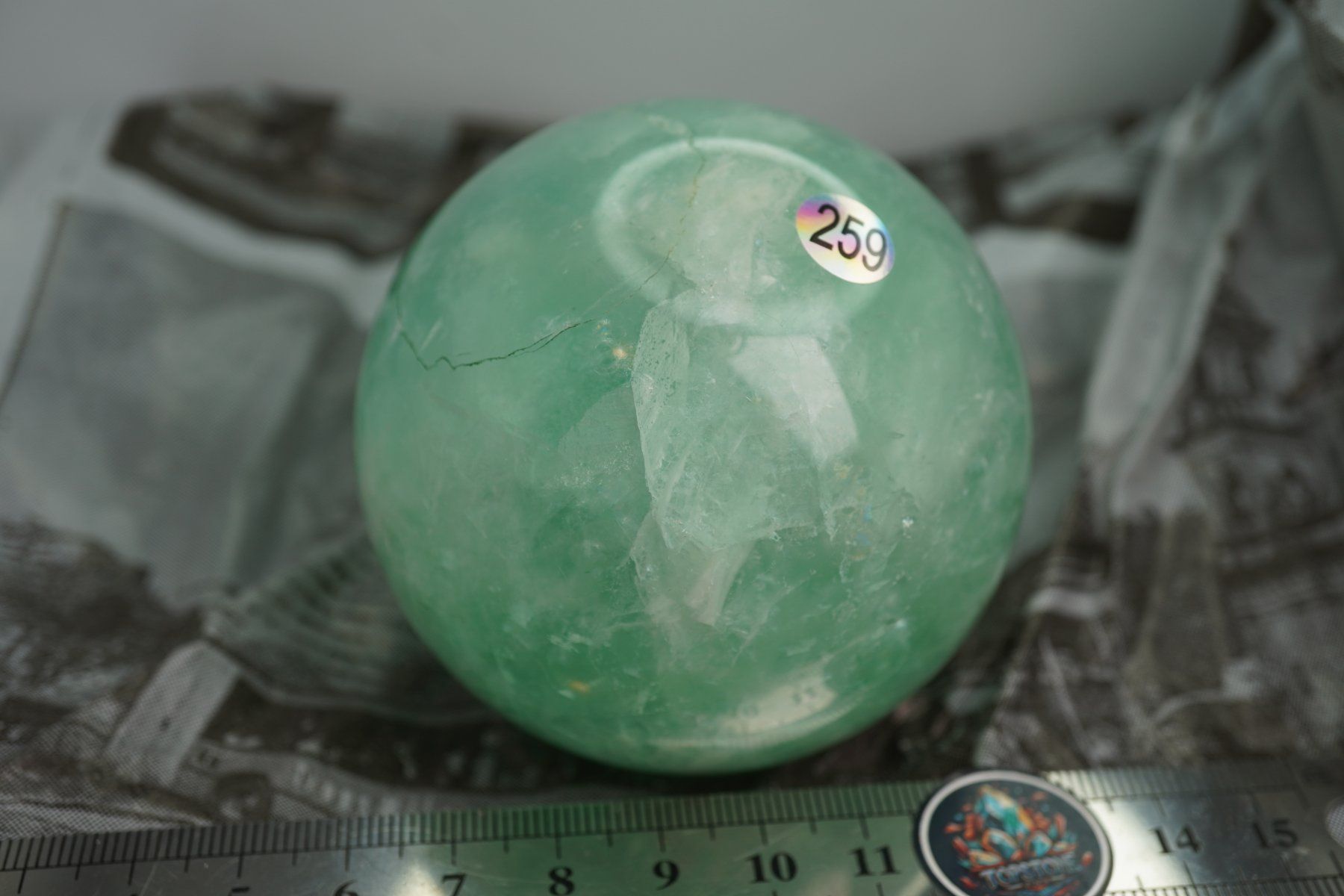 Minerali & Pietre curative: Fluorit      Grün Kugel   7cm  Topstone – Nuovo e nell'imballaggio originale da Eschenbach SG venduto da topstone 1