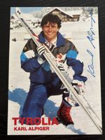 Karl Alpiger Autogrammkarte - Skilegende der Schweiz!