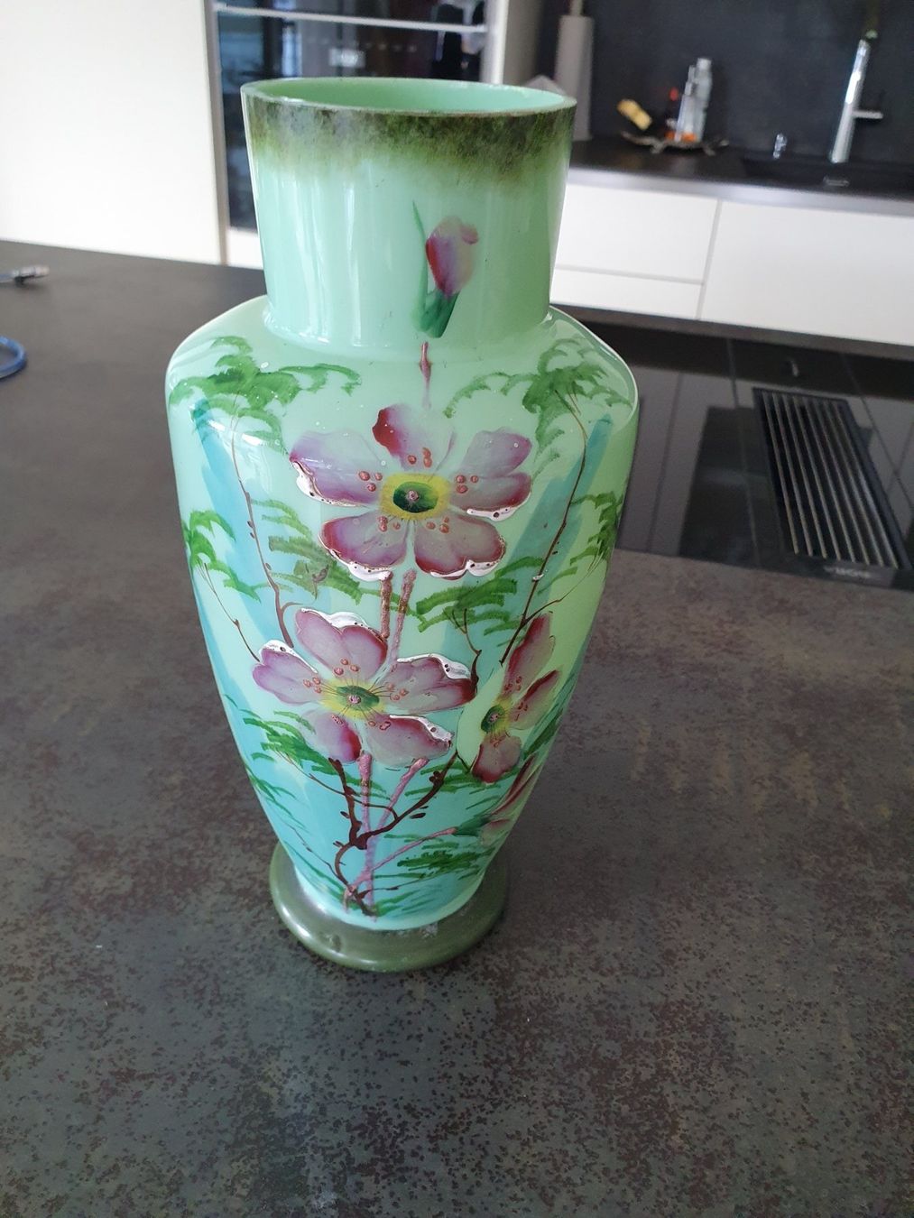 Vasi & Recipienti: Opalin Glasvase mit jap. Design – Usato da Reinach venduto da 3Guggerli 5