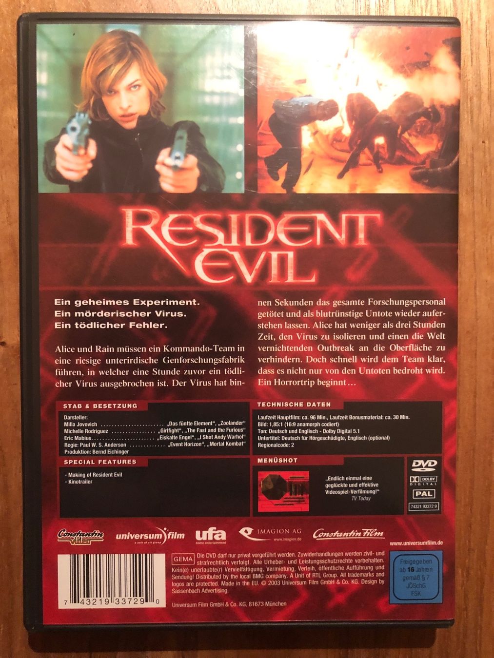 Alle DVDs: DVD Resident Evil – Gebraucht aus Belp von brb66 1