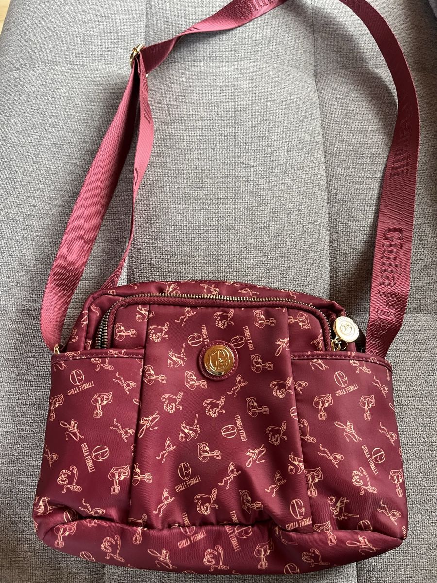 Taschen für Damen: Giulia Pieralli Handtasche, bordeauxrot, neu – Neu (gemäss Beschreibung) aus Grellingen von nadu17
