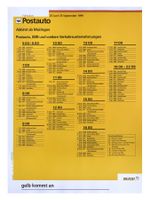 Meiringen Postauto PTT SBB MIB MHB AAG Plakat Fahrplan 1994