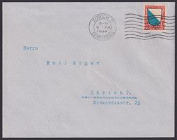 PJ 1920, Wäppli Zürich J16 auf Brief von ZÜRICH! Rar LP
