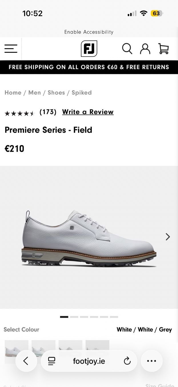 Chaussures hommes: FootJoy Golf Shoes Premiere Series – D'occasion à Walenstadt par rch_dpm9