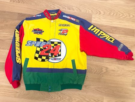 Vintage xxl IMPAQ Racing Race Speedway Jacke 24 Grand Pric