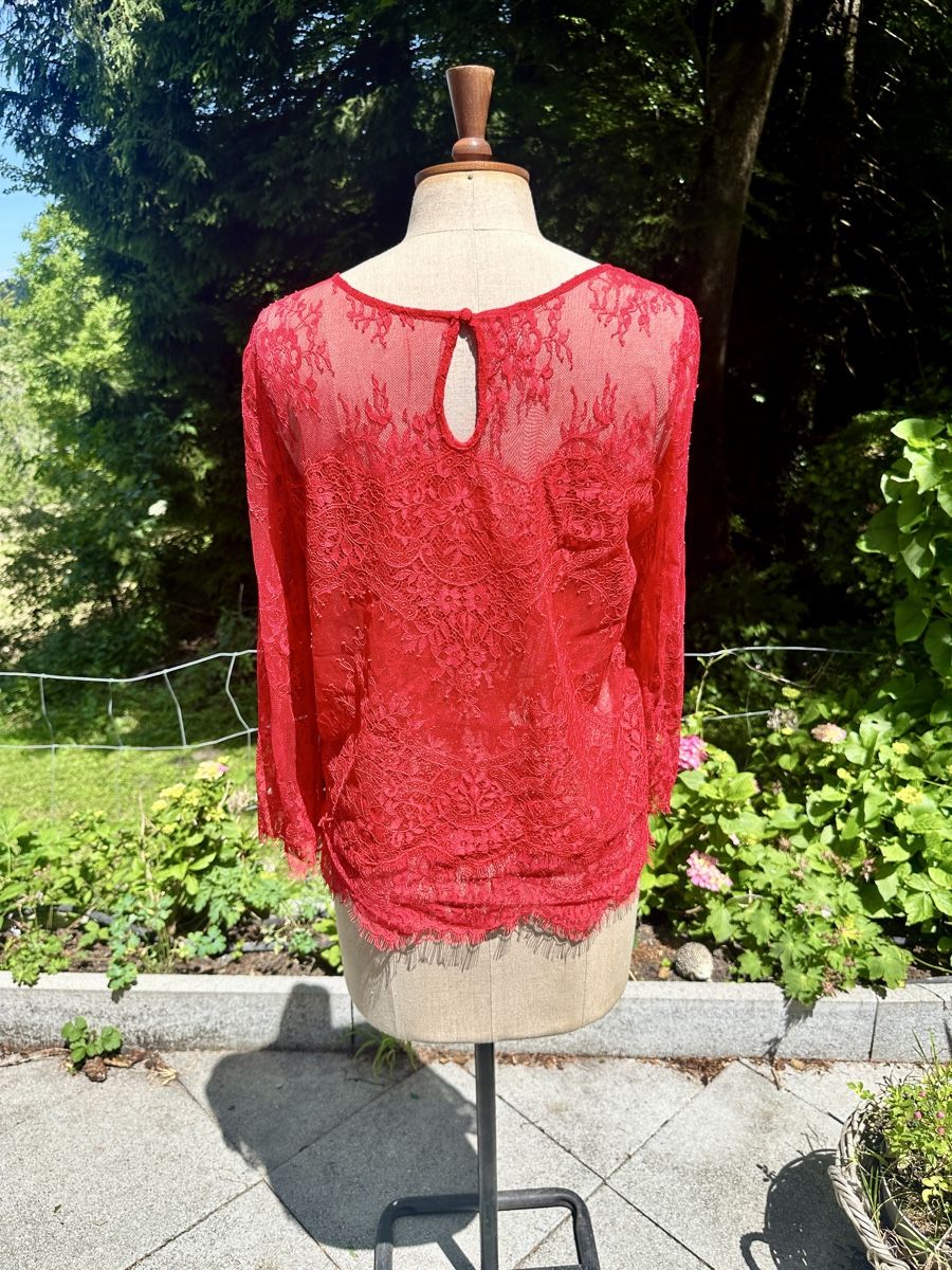 Kooples Camicette: The Kooples Spitze Oberteil Rot Elegant Gr. M – Nuovo (secondo la descrizione) da Aeugstertal venduto da AppleMirabelle 2