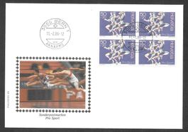 FDC W65 Viererblock ET Bern 11.2.1986 schön illustriert