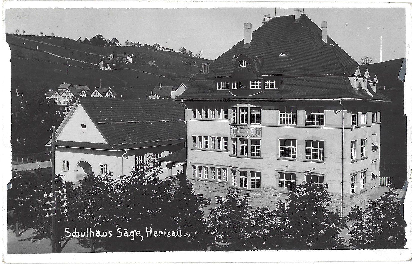 Cartoline postali: Schulhaus  Säge, Herisau. – Usato da Bütschwil venduto da Jackson1A