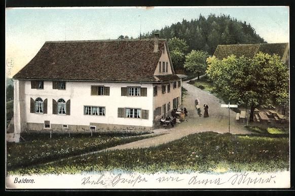 Ansichtskarten: Stallikon, Baldern, Gasthaus mit Strasse – Gebraucht aus Berlin von bartko-reher
