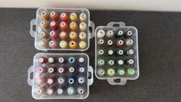 60 Farben Stickgarn und 25 Bobbins von Brothread