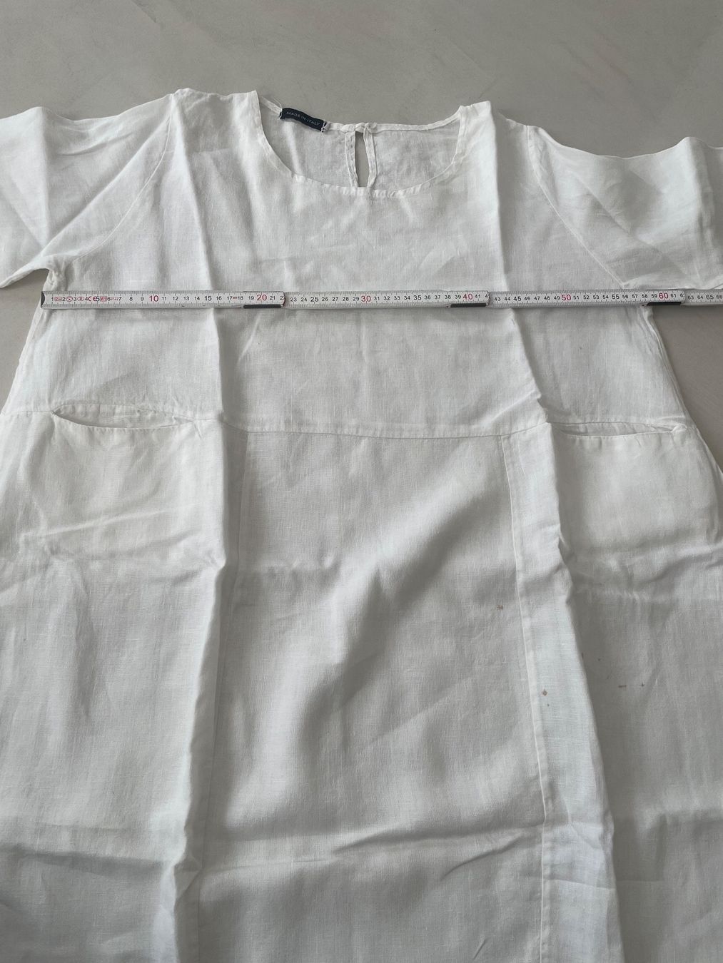 Top: Leinen Bluse - Made in Italy 100% lino – Usato da Minusio venduto da Pink222 1