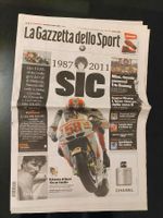 "LA GAZZETTA DELLO SPORT" MOTO GP UNGLÜCK - SIMONCELLI