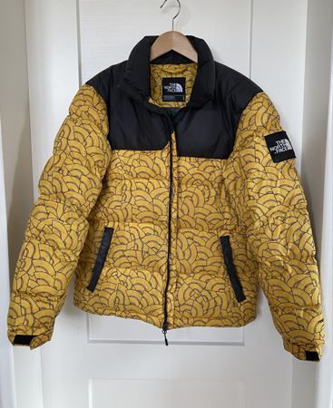 The North Face Pufferjacke Nuptse Yellow Dome Print Grösse S