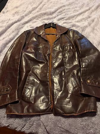 Original Vintage Lederjacke 1950er