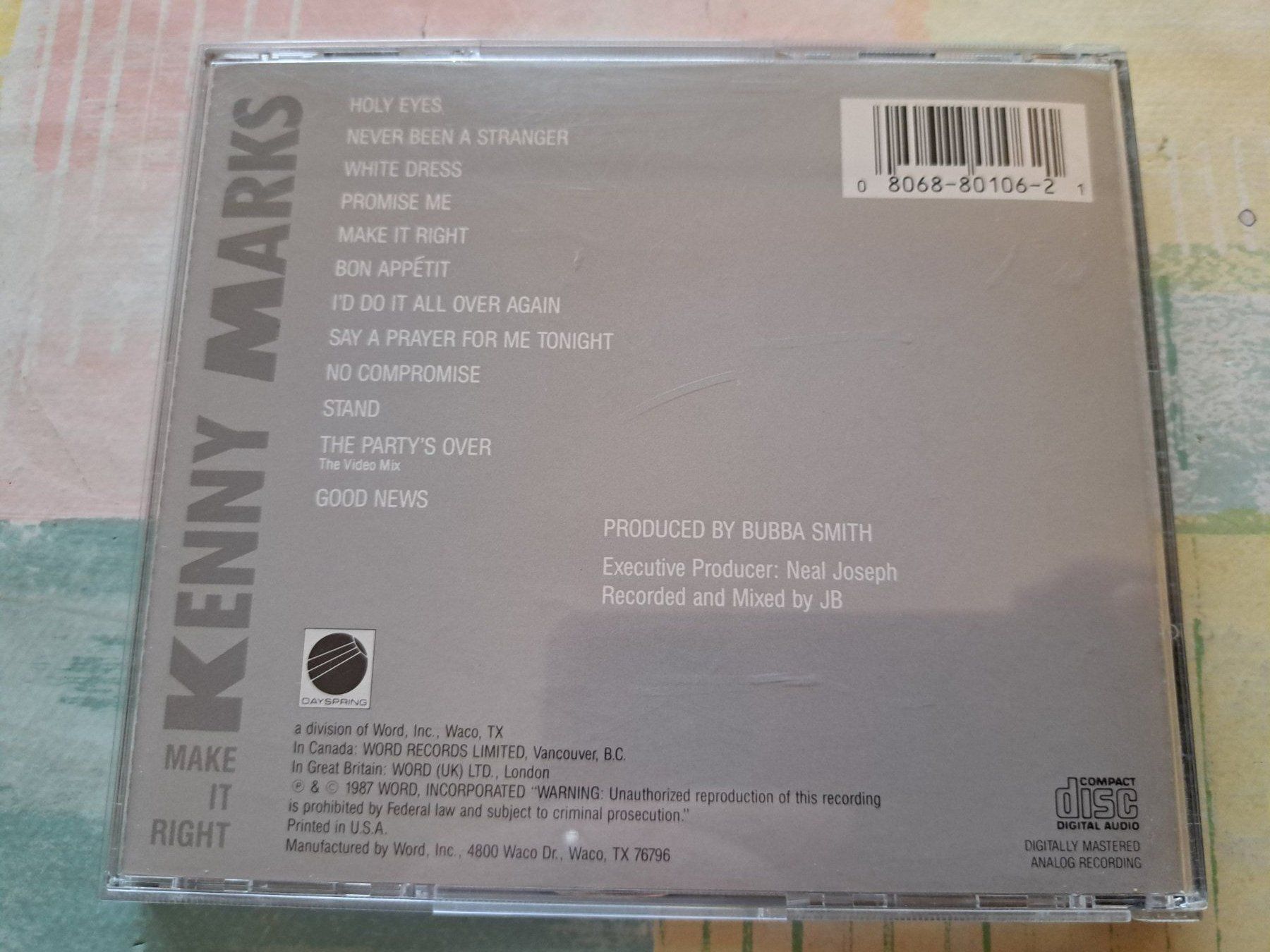 CDs: Cd Kenny Marks - Make it right  – D'occasion à Pully par bro_n52j 1