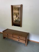 Vintage Holzkommode mit Spiegel