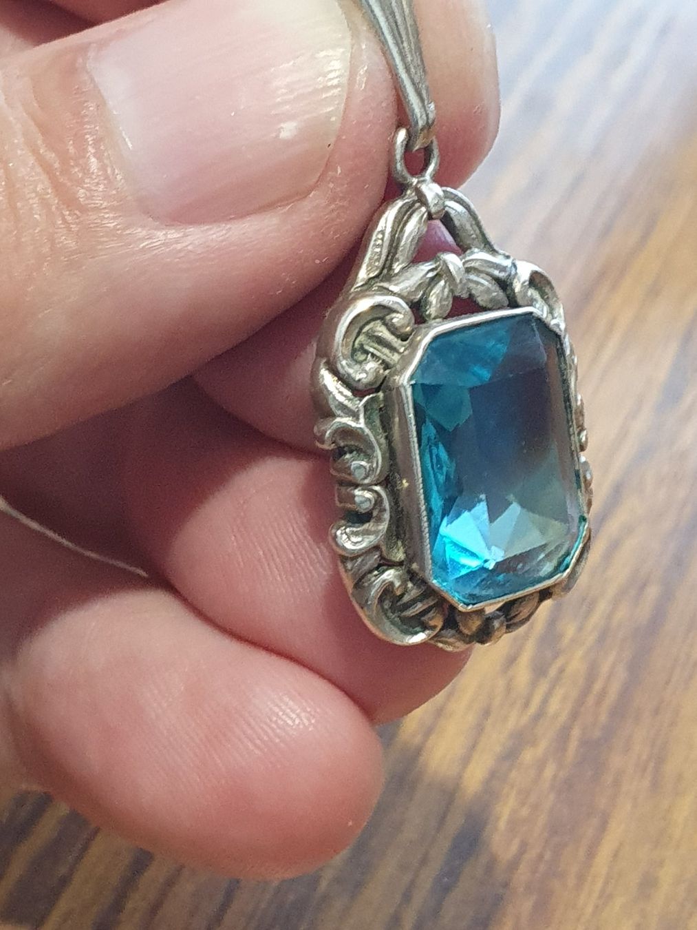Anhänger: Lieblicher Jugendstil Silber-Anhänger mit Gablonz-Stein – Gebraucht aus Wohlen AG von palmsprings 7