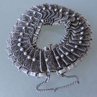 Handgearbeitetes Silber 800 Filigran Armband 20 cm / 26 mm