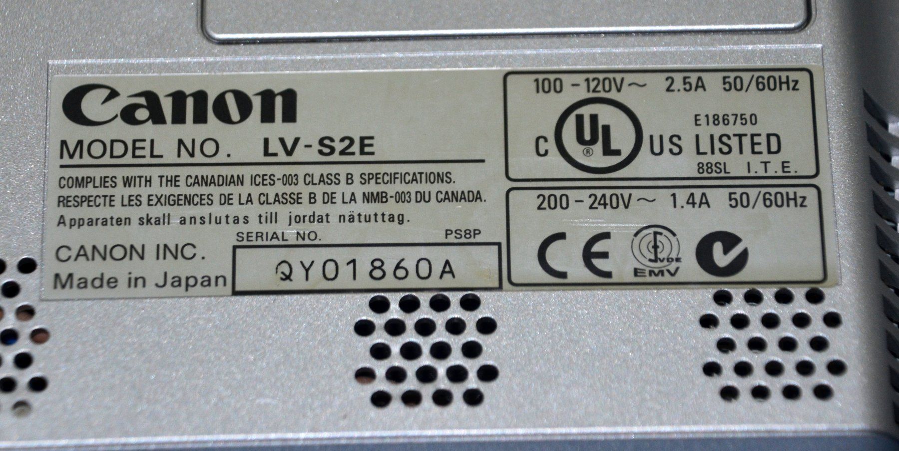 Home Cinema: Beamer Canon LV-S2 projecteur – Usato da Collonges venduto da arashee 5