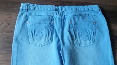 Coole blaue Jeans Capri Gr. 38 Sommerhose Damen