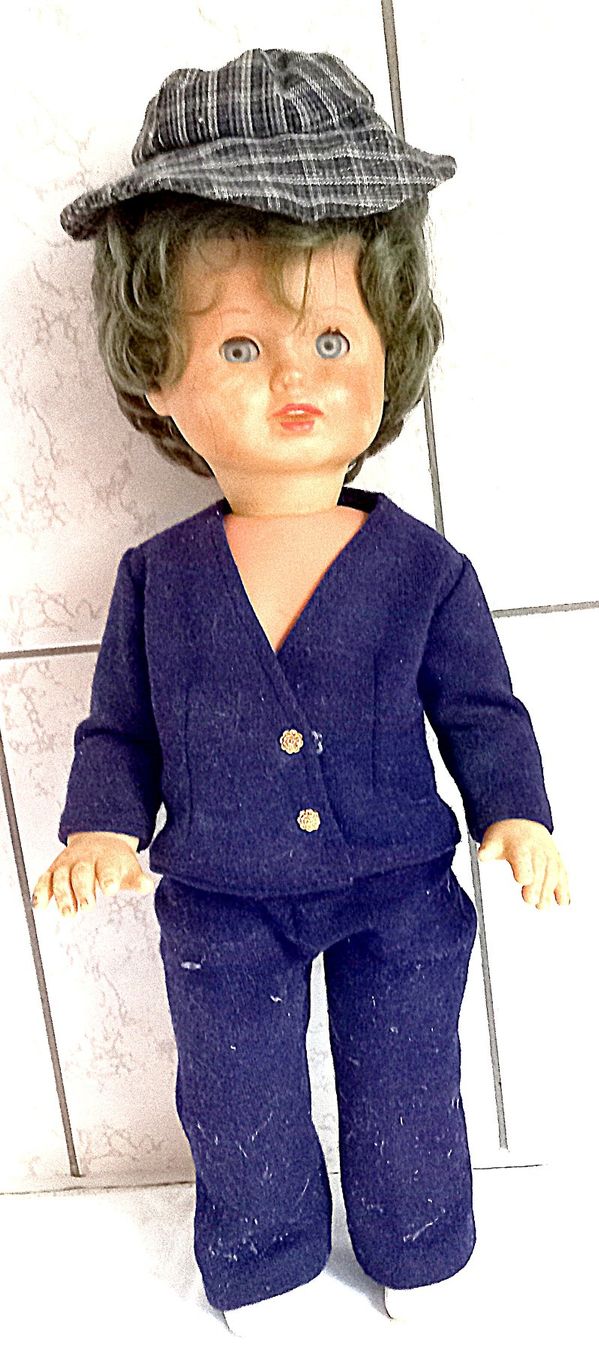 Bambole: Puppe mit Hut ca. 1960  44cm – Usato da Baar venduto da 2cvbaar