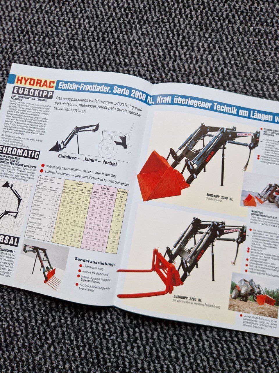 Trattori: Original Prospekt Hydrac Traktor Frontlader, Case IH – Usato da Dürnten venduto da Bachtel84 1