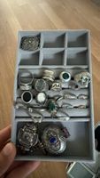 Lot de bagues et pendentifs en argent 925