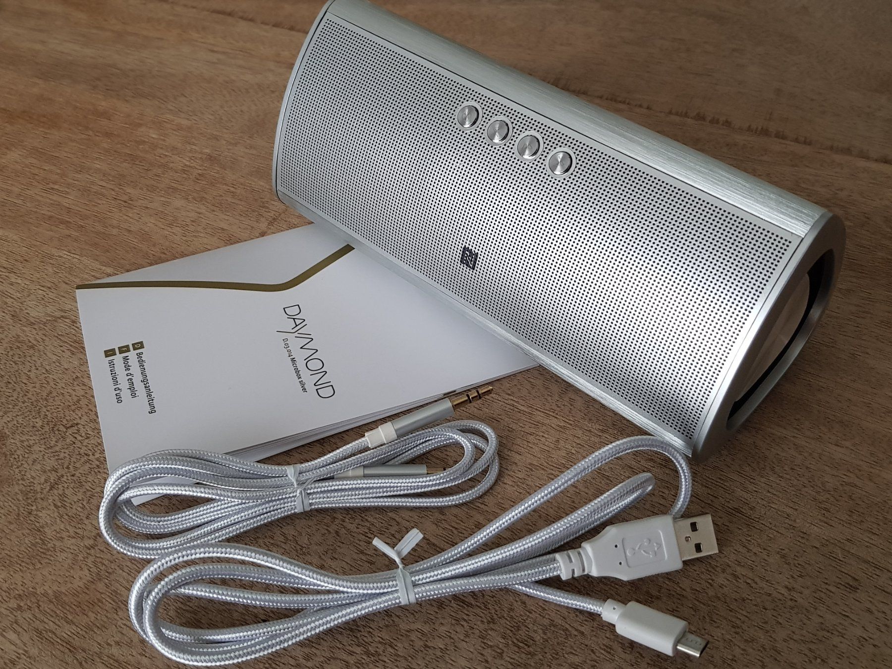 Casse acustiche: Bluetooth-Lautsprecher Daymond Microbox silber 10 Watt – Usato da Kappelen venduto da swyder 1
