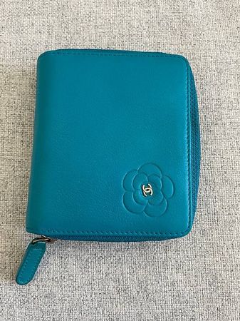 Porte feuille Chanel turquoise